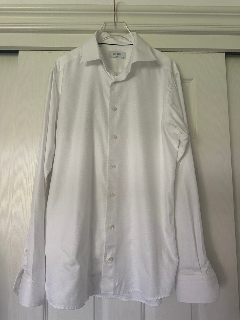 Eton Men's White Long-Sleeve Dress Shirt - Spread Collar